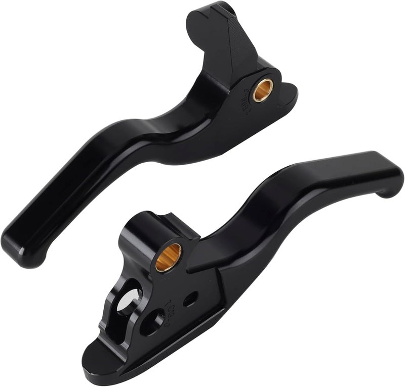 FVMOTO 3 Finger 5.9" CNC Shorty Hand Control Lever Kit Brake Clutch Levers Fit for Harley Touring Electra Glide Highway King Ultra Limited 2008-2013, 2021-2024(Black) - Image 3